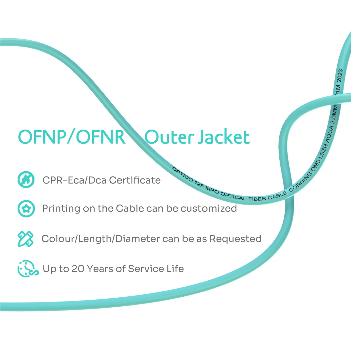12F MPO Fiber Cable 12F MPO Fiber Cable