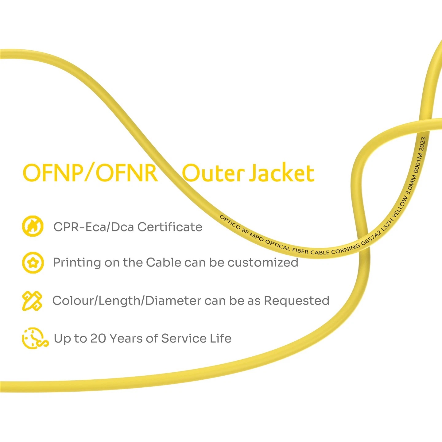 8 Fibers MPO To FC Harness Cable OS2 APC 8 Fibers MPO To FC Harness Cable OS2 APC